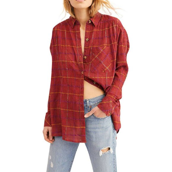 Free People Break My Stride Button Down Top - Picture 14 of 14